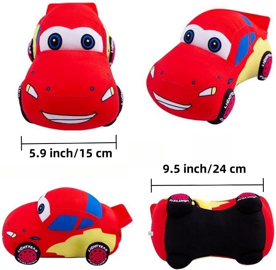 9.5 inch Car Plush Toy, Car Shaped Plush Pillow, Super Cute Car Plush Cushion, Racing Car Stuffed Doll Great Gift for Kids Birthday Party