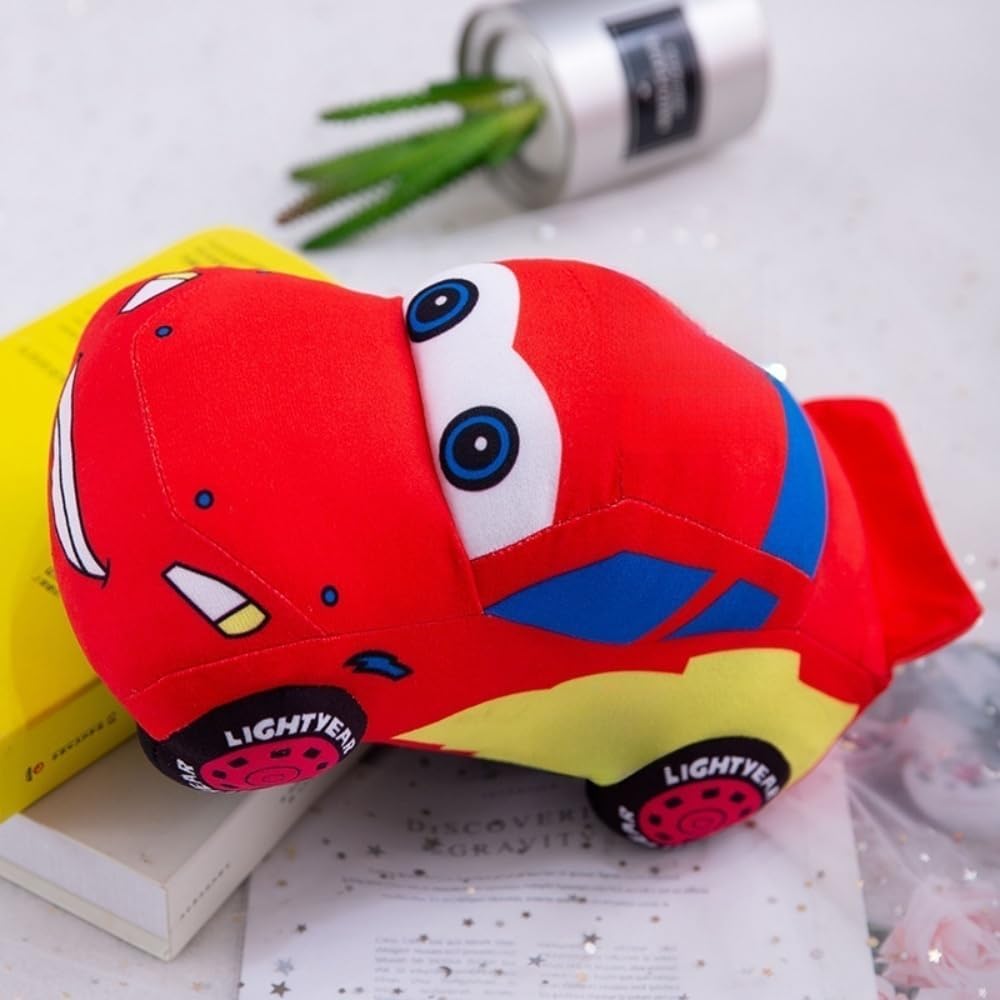 9.5 inch Car Plush Toy, Car Shaped Plush Pillow, Super Cute Car Plush Cushion, Racing Car Stuffed Doll Great Gift for Kids Birthday Party