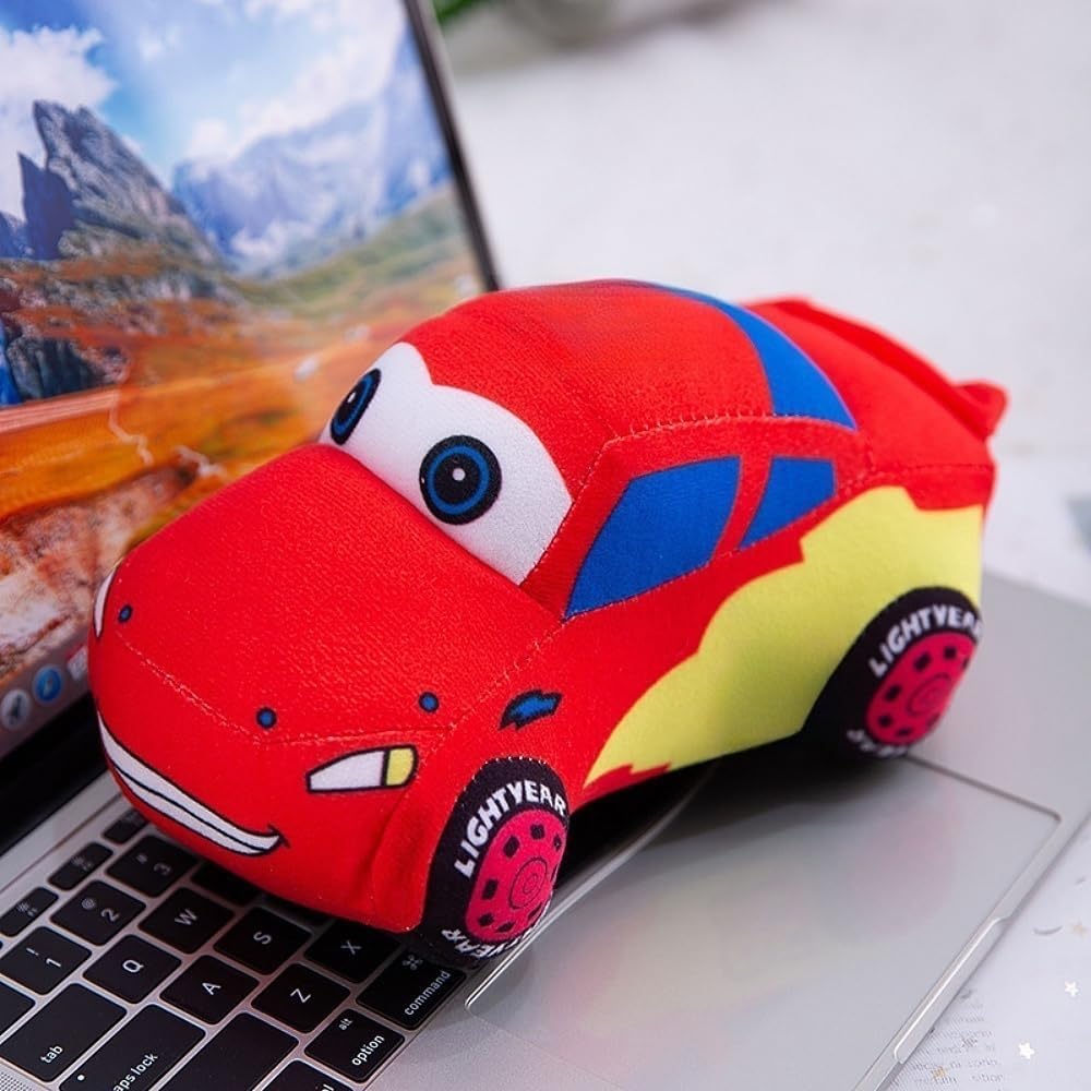 9.5 inch Car Plush Toy, Car Shaped Plush Pillow, Super Cute Car Plush Cushion, Racing Car Stuffed Doll Great Gift for Kids Birthday Party