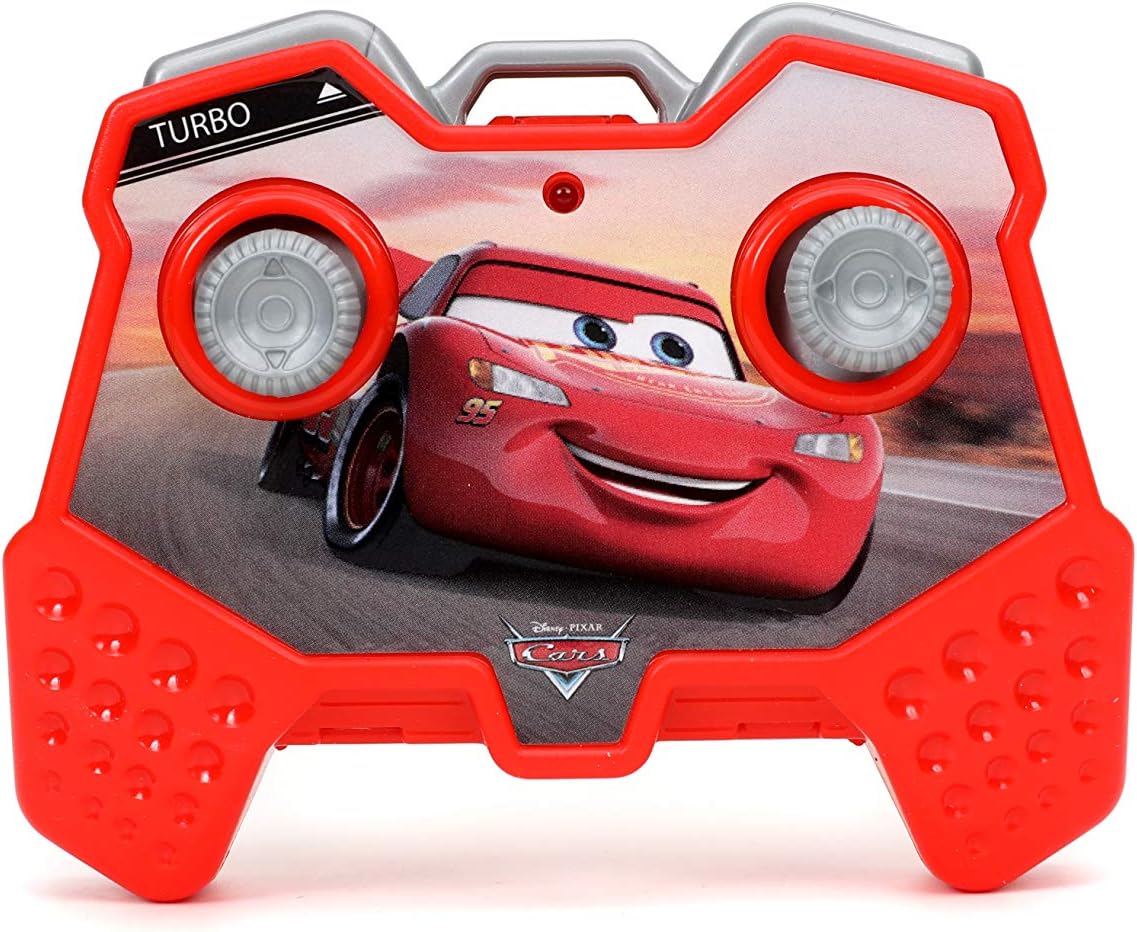 Jada Toys Pixar Cars 1:24 Lightning McQueen RC Remote Control Car 2.4 GHz Red Toys for Kids